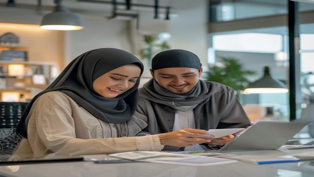 Infografik menampilkan perkiraan biaya umroh tahun 2025 termasuk tiket, visa, akomodasi, dan paket travel