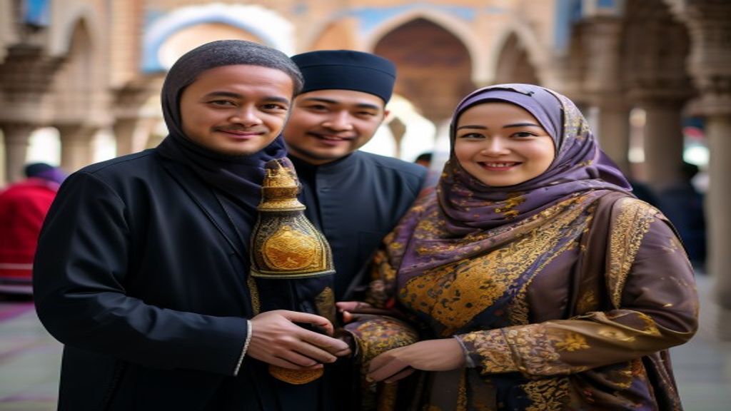 Biaya umroh untuk dua orang termasuk tiket, visa, akomodasi, dan paket lengkap.